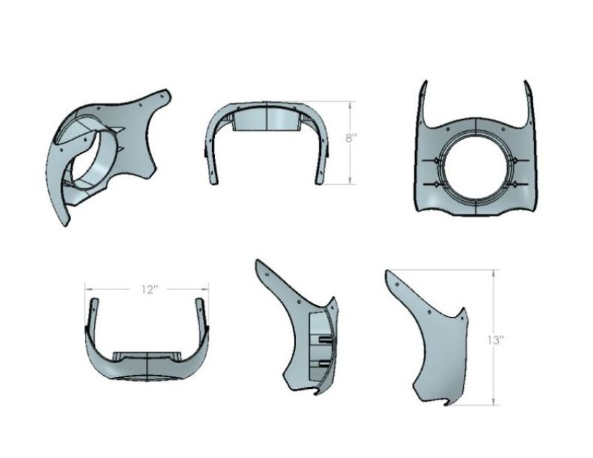 Burly Brand B10-0001 Outlaw Fairing