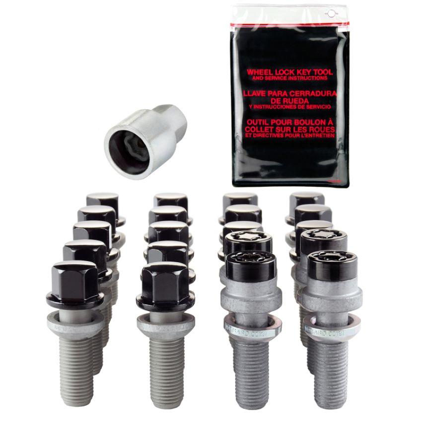 McGard (68032BK 14X1.5 MCG 5 LUG BOLT INSTALL KIT,RADIUS SEAT, BLACK W/WHL LKS-17MM HEX)