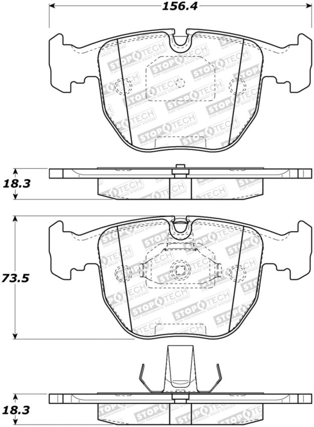 Stoptech 308.06811 Street Brake Pads