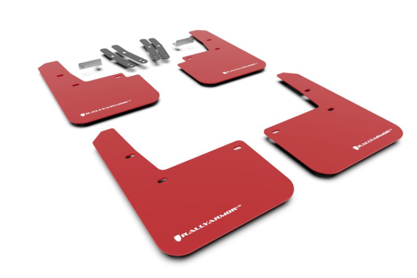 Rally Armor MF63-UR-RD/WH Red Mud Flap/White Logo