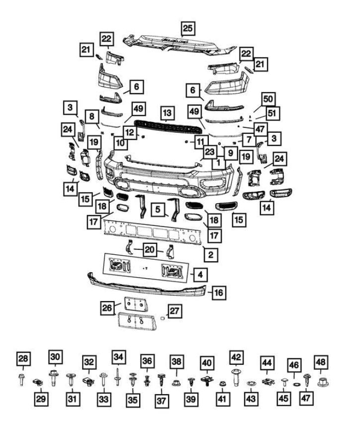 Mopar 68403986AB BRACKET KIT, Fog Lamp