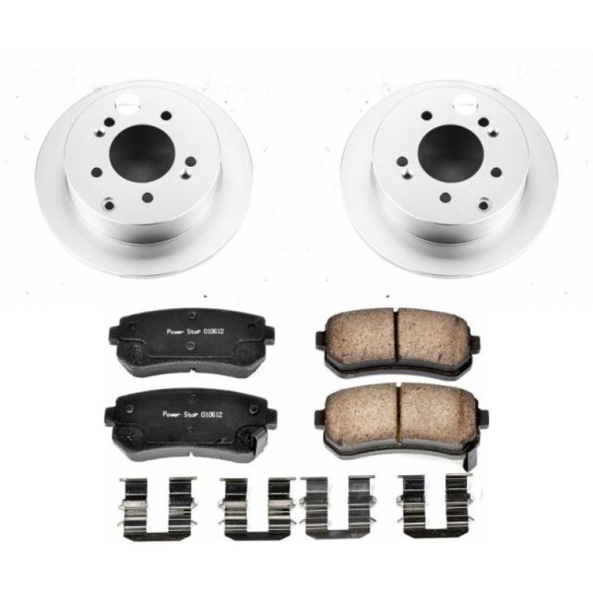 PowerStop CRK5915 Genuine Geomet Coated Rotor and Low-Dust Ceramic Brake Pad Kit