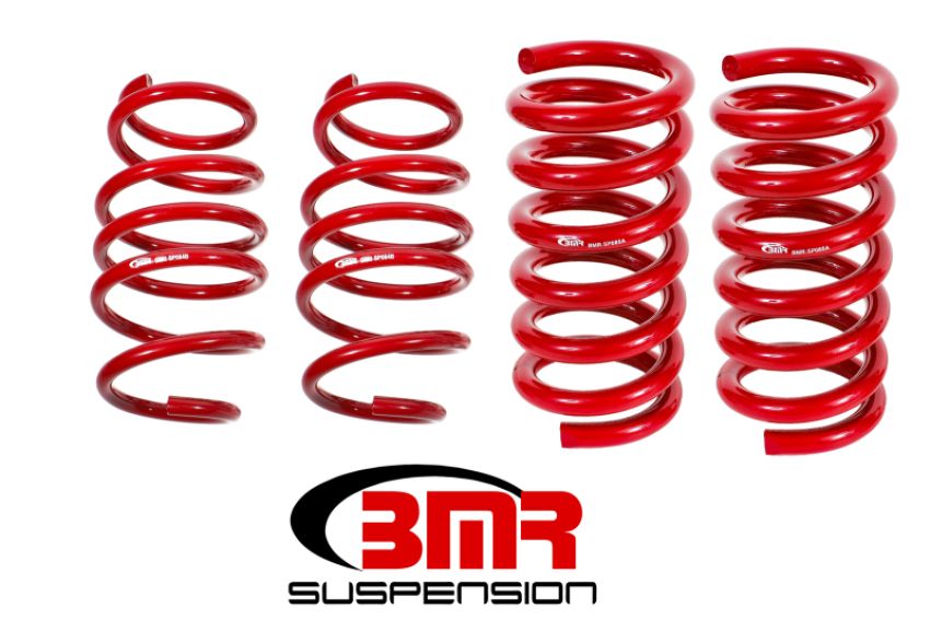 BMR 15-17 S550 Mustang Handling Version Lowering Springs (Set Of 4) - Red