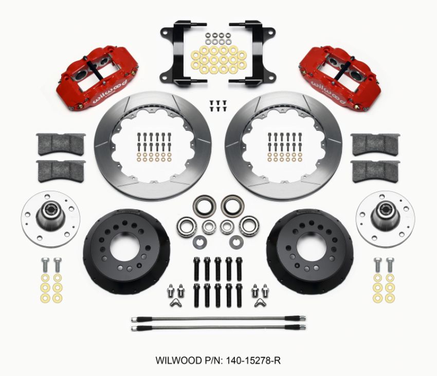 Wilwood 140-15278-R Narrow Superlite 6R Front Hub Kit 12.88in Red 82-92 Camaro//Firebird