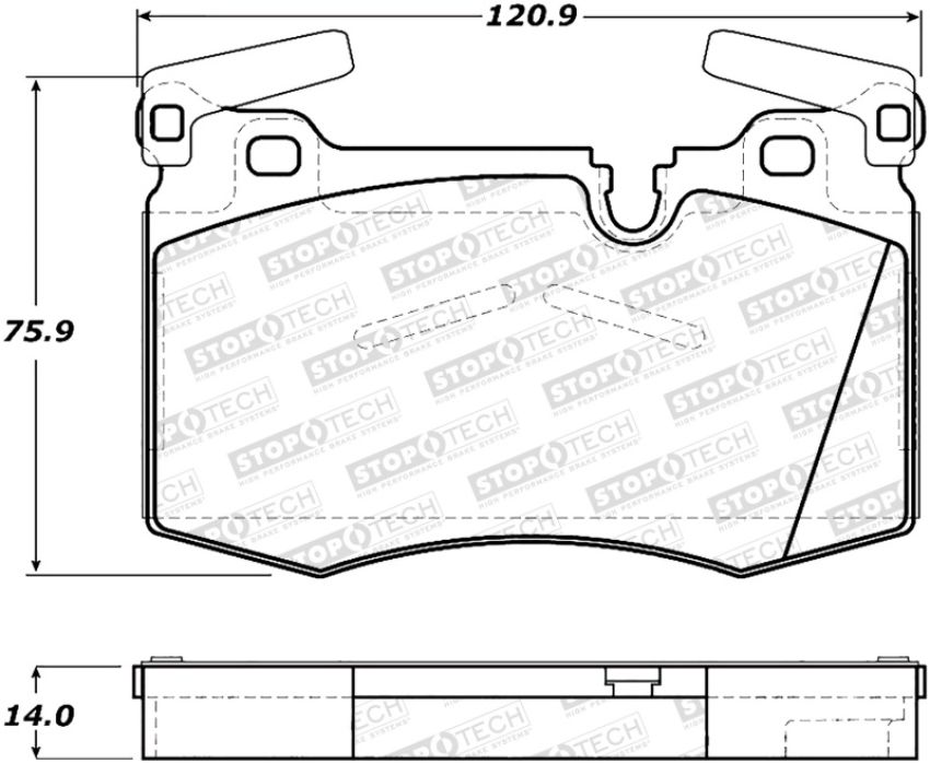 Stoptech 309.14030 Sport Brake Pads w/Shims and Hardware - Front