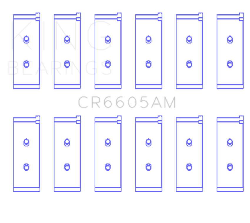 King Engine Bearings CR6605AM King Toyota 5ME/5MGE/7MGE/7MGTE Rod Bearing Set - Size STD