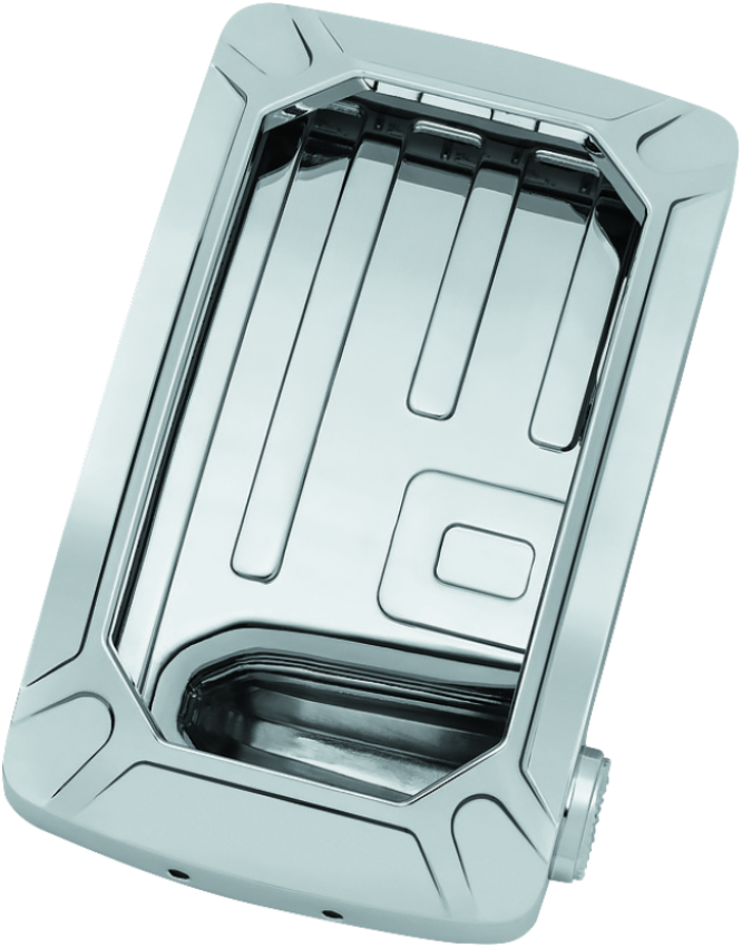 Kuryakyn 3190 Nova Curved Vertical Mount Side License Plate Holder Chrome