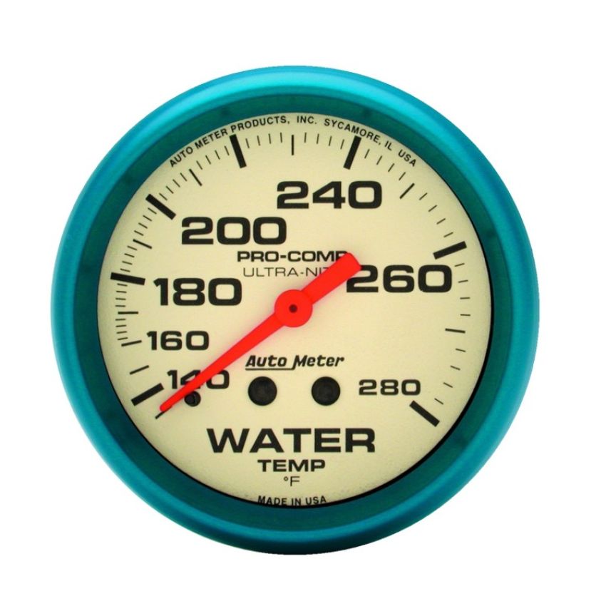 AUTOMETER ATM4531 2-5/8 Ultra-Nite Water Temp Gauge 140-280