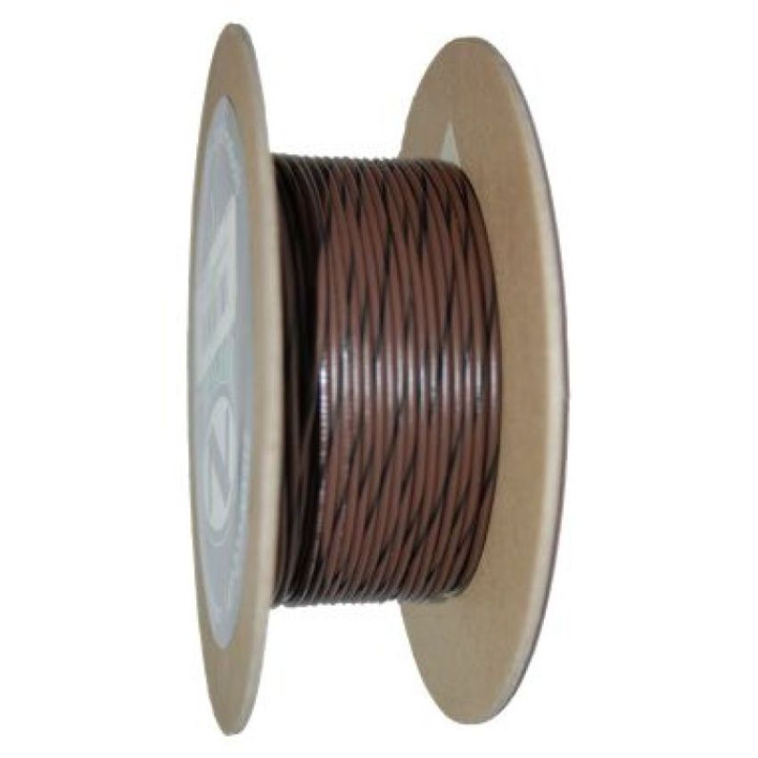 NAMZ NWR-10-100 OEM Color Primary Wire 100ft. Spool 18g - Brow/Black Stripe