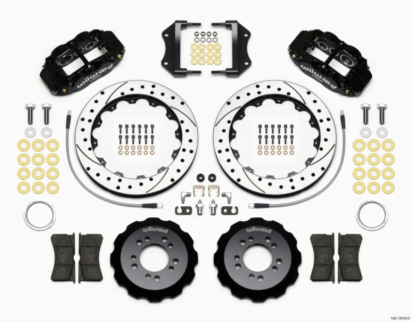 Wilwood 140-13018-D Narrow Superlite 6R Front Hat Kit 12.88in Drilled 2013-Up Ford Focus ST w/ Lines