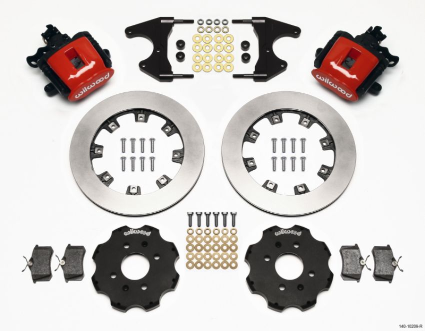 Wilwood 140-10209-R Combination Parking Brake Rear Kit 12.19in Red Civic / Integra Drum 2.46 Hub Offset