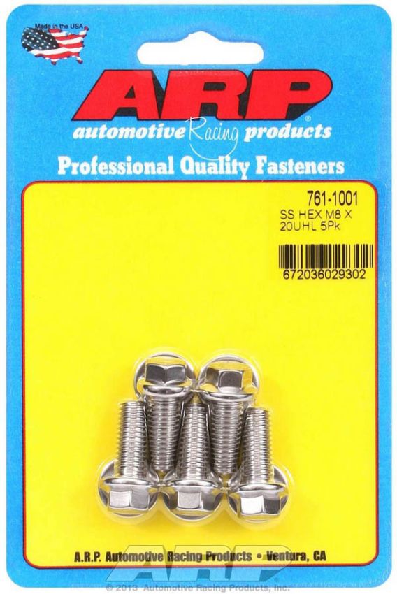 ARP ARP761-1001 S/S Bolt Kit - 6pt. (5) 8mm x 1.25 x 20