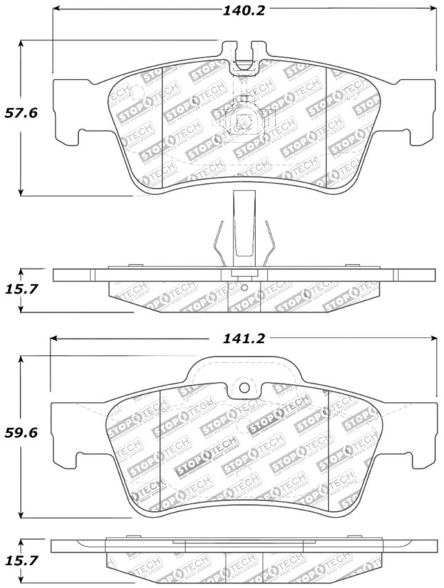 StopTech Street Touring Mercedes Benz Rear Brake Pads