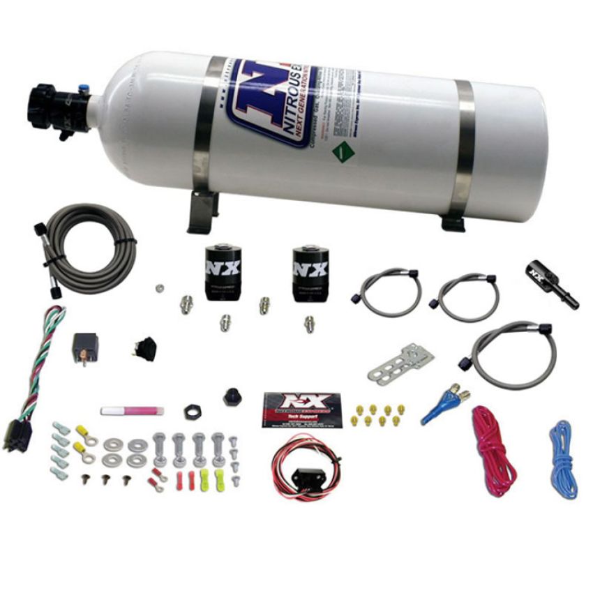 Nitrous Express 20918-15 HEMI & SRT8 SINGLE NOZZLE FLY-BY-WIRE SYS (35-150HP) W/ 15LB BOTTLE