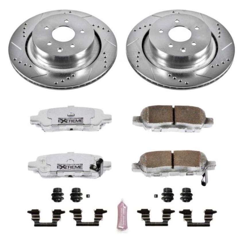 PowerStop K2986-26 Z26 Street Performance Ceramic Brake Pad and Drilled & Slotted Rotor Kit