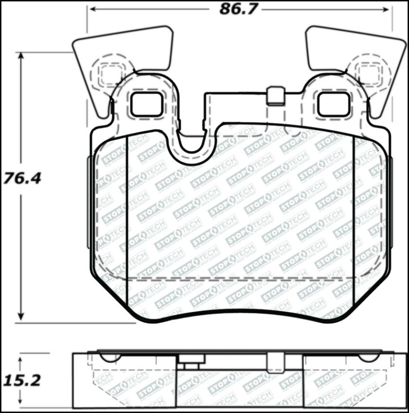 Stoptech 305.13720 08-13 BMW 1-Series Street Select Rear Brake Pads