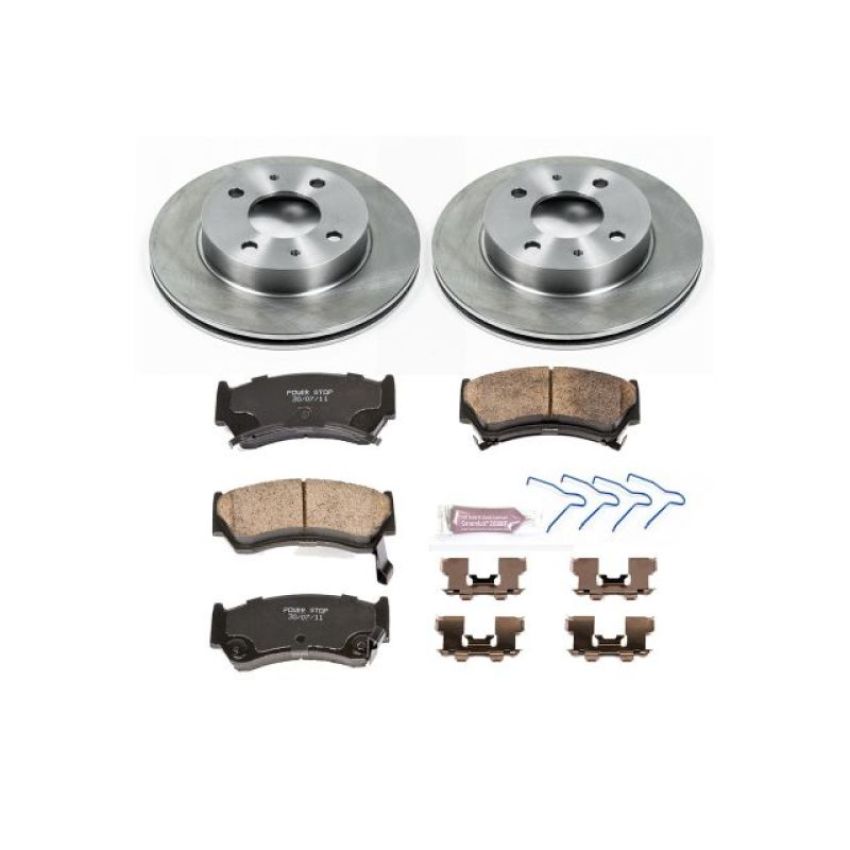 PowerStop KOE1170 OE Stock Replacement Low-Dust Ceramic Brake Pad and Rotor Kit