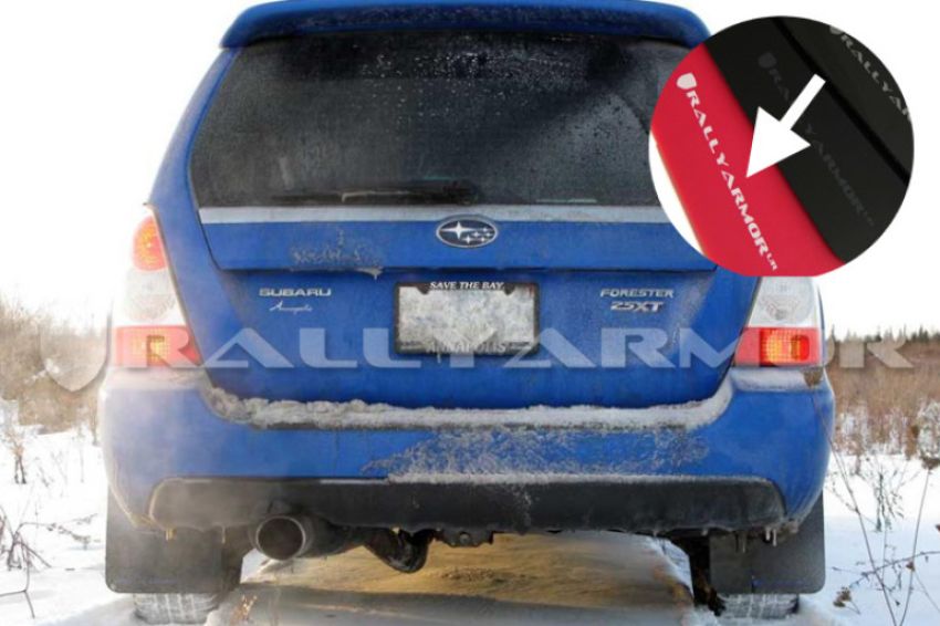 Rally Armor MF5-UR-RD/WH Red Mud Flap/White Logo