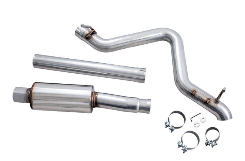 AWE Tuning 3015-23103 20-21 Jeep Gladiator JT 3.6L Tread Edition Cat-Back Single Side Exhaust - Diamond Blk Ti