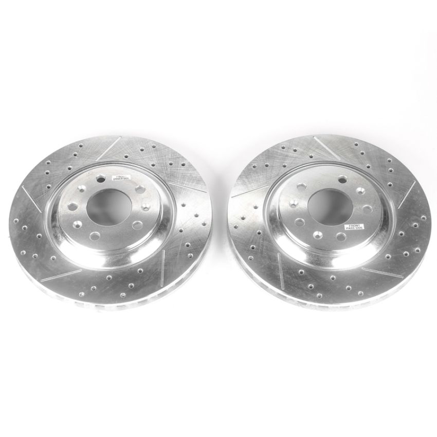 PowerStop AR82107XPR PowerStop Evolution Performance Drilled, Slotted & Plated Brake Rotor Pair