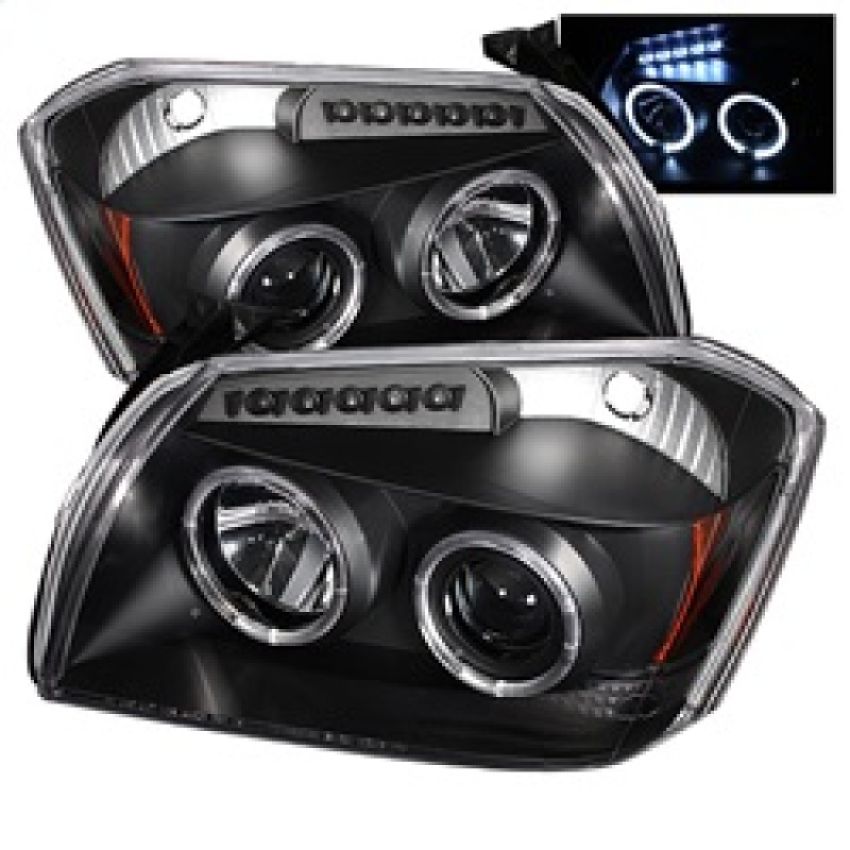SPYDER 5009876 Projector Headlights - LED Halo - Black