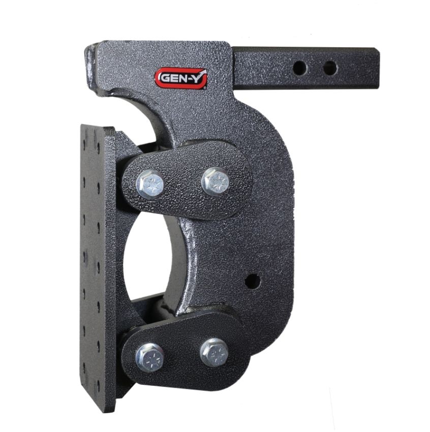 GEN-Y Hitch GH-1401 Gen-Y The Boss Torsion-Flex Pintle Plate 2in Shank 12.5in Drop 16K Hitch w/GH-0100 Stabilizer Kit