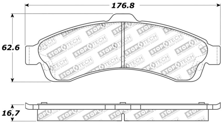 Stoptech 309.08820 Sport Brake Pads w/Shims and Hardware - Rear