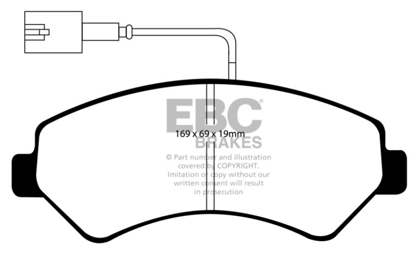 EBC Brakes DP41969/2R Yellowstuff Street And Track Brake Pads