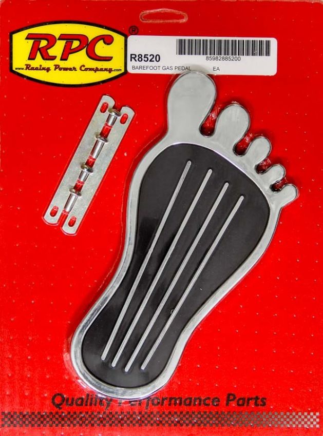 RACING POWER CO-PACKAGED RPCR8520 Gas Pedal Barefoot Chrom Steel