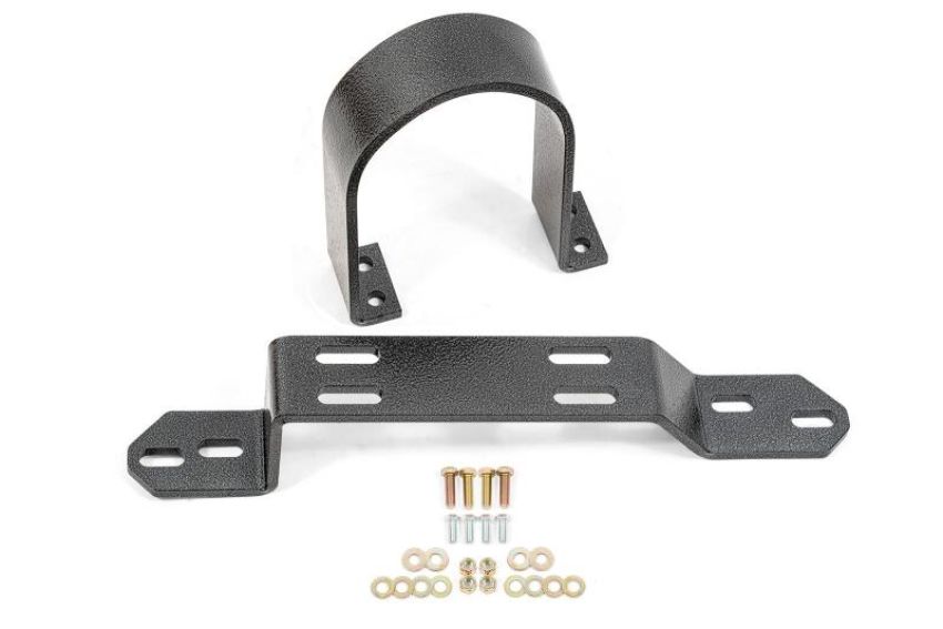 BMR Suspension DSL460H BMR 83-87 GM G-Body Driveshaft Safety Loop Front - Black Hammertone