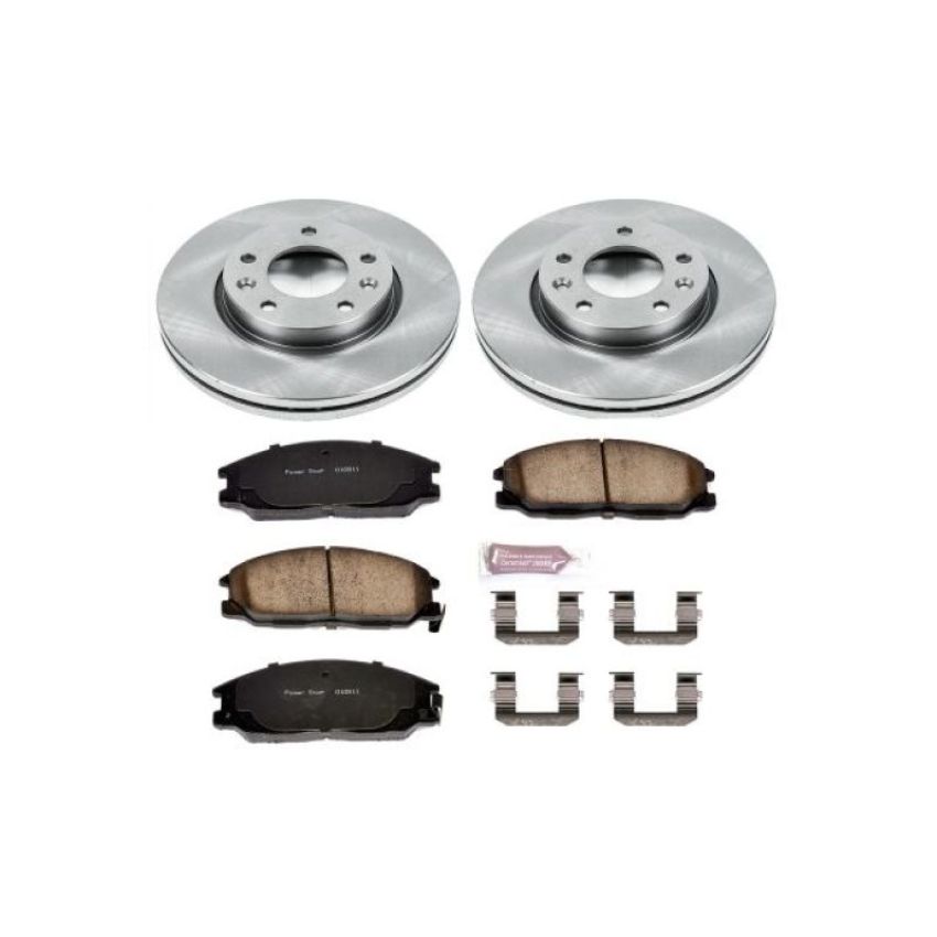 PowerStop KOE5252 OE Stock Replacement Low-Dust Ceramic Brake Pad and Rotor Kit