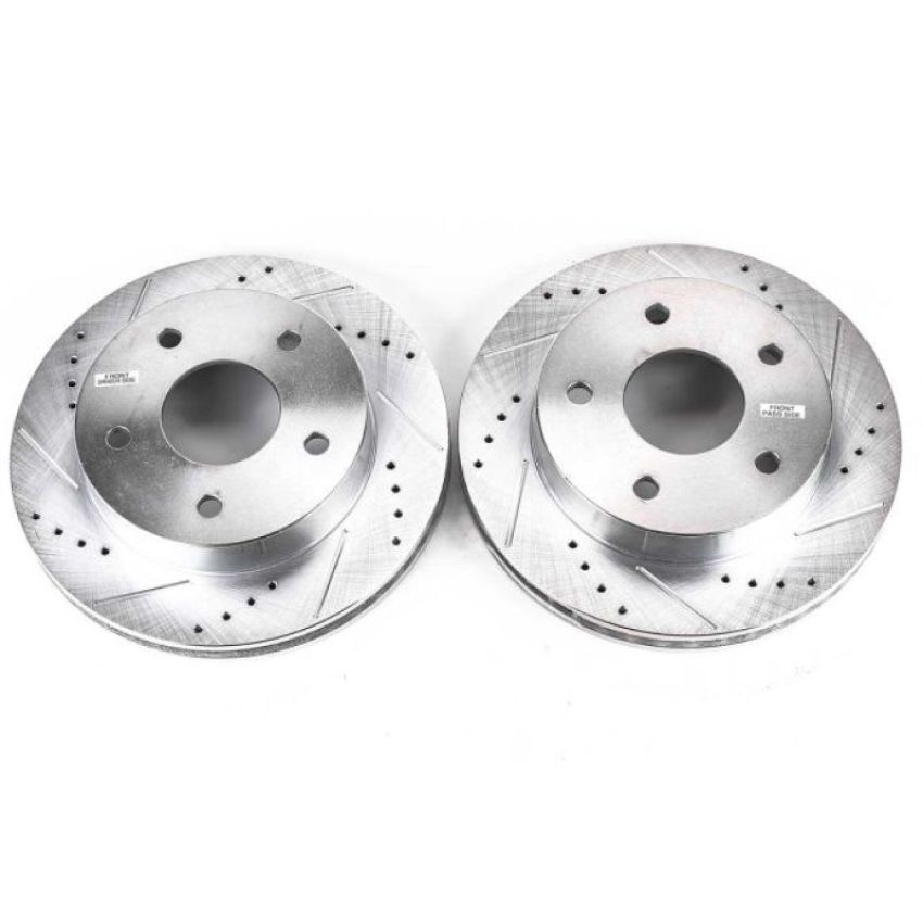 PowerStop AR8747XPR PowerStop Evolution Performance Drilled, Slotted & Plated Brake Rotor Pair