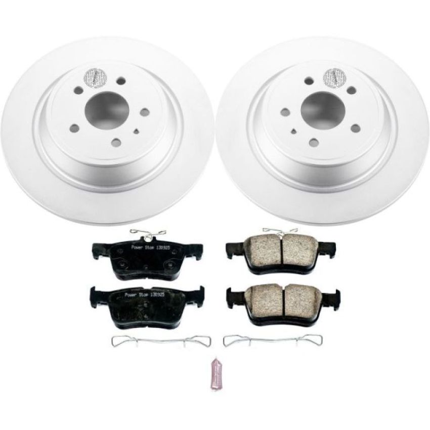 PowerStop CRK6817 Genuine Geomet Coated Rotor and Low-Dust Ceramic Brake Pad Kit