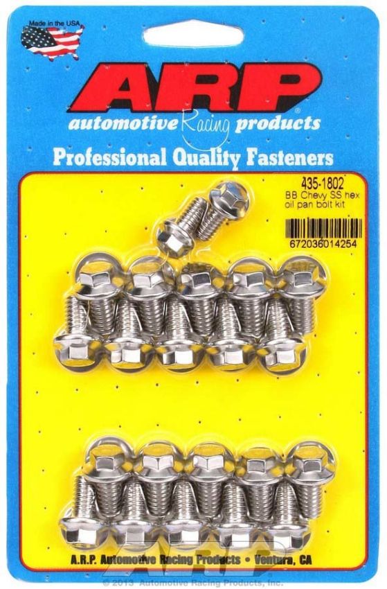 ARP ARP435-1802 BBC S/S Oil Pan Bolt Kit 6pt.