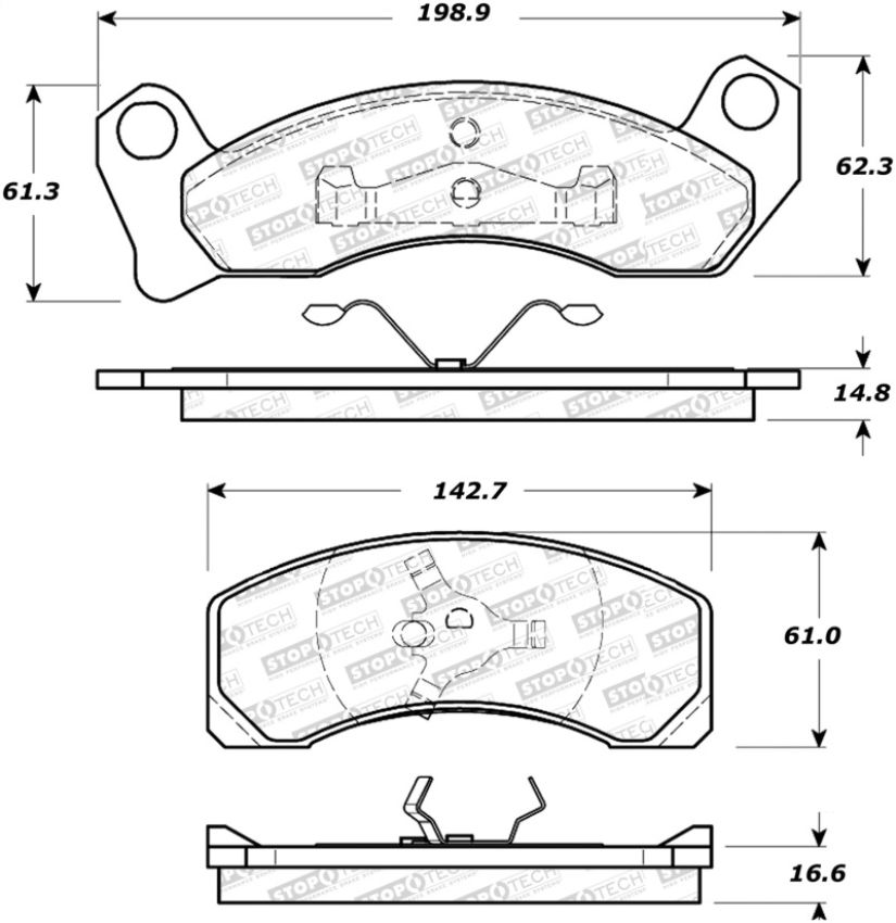 Stoptech 308.02000 Street Brake Pads
