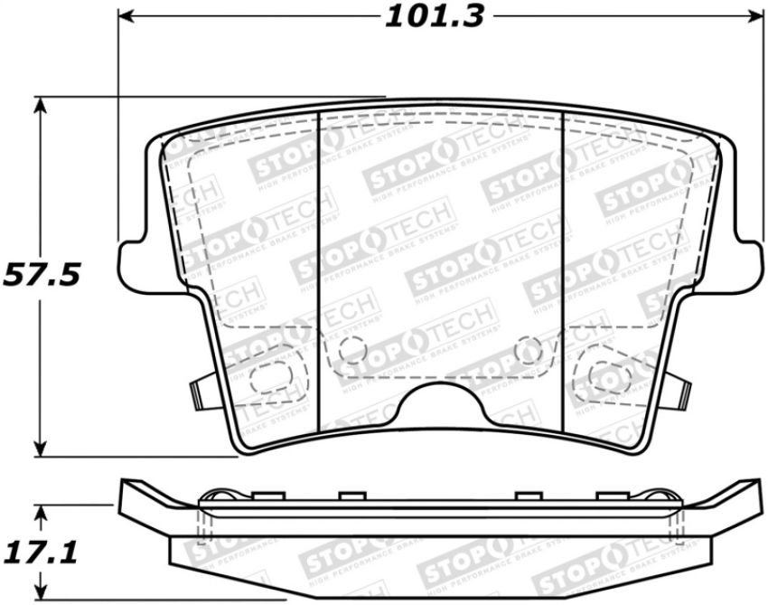 Stoptech 305.10570 Street Select Brake Pads