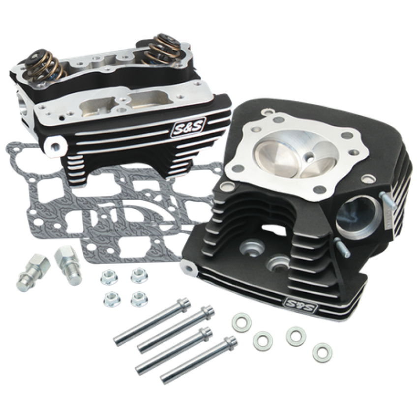 S&S Cycle 106-3233 08-16 Touring Super Stock 79cc Cylinder Head Kit - Wrinkle Black