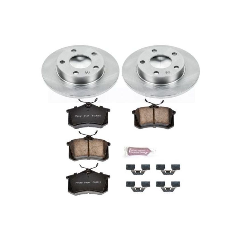 PowerStop KOE3129 OE Stock Replacement Low-Dust Ceramic Brake Pad and Rotor Kit