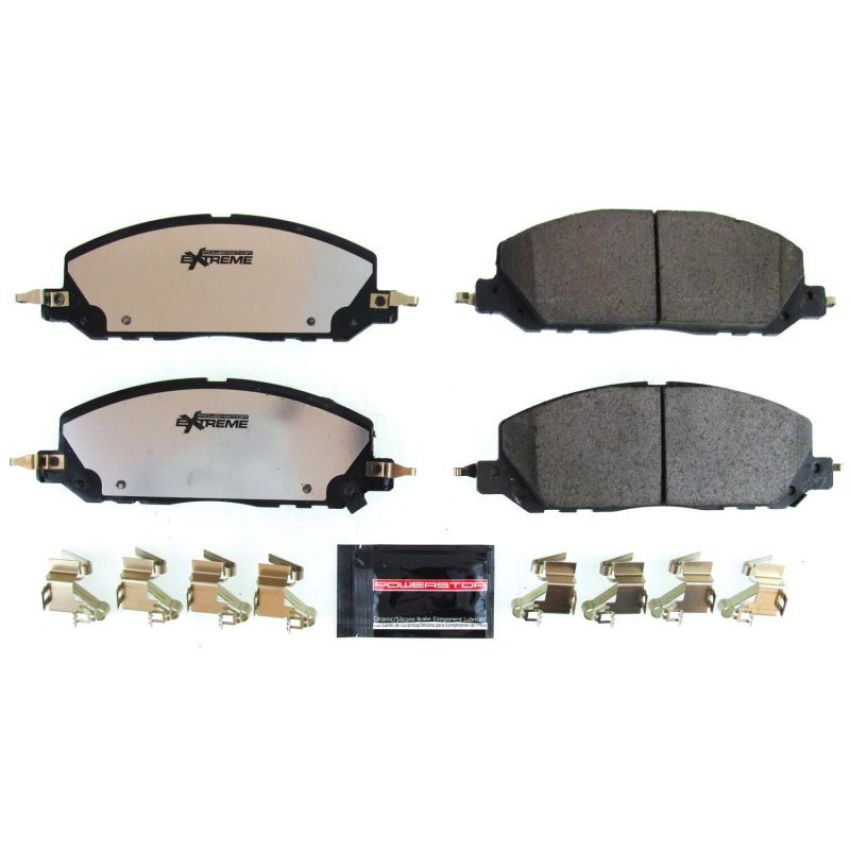 PowerStop Z36-2229 PowerStop - Z36 Truck and SUV Carbon-Fiber Ceramic Brake Pads with Hardware Kit