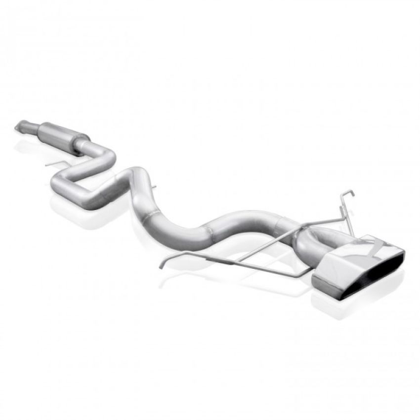Stainless Works FC13CB-WT 2013-18 Ford Focus ST 3in Catback Vintage Round Muffler Wide Tip