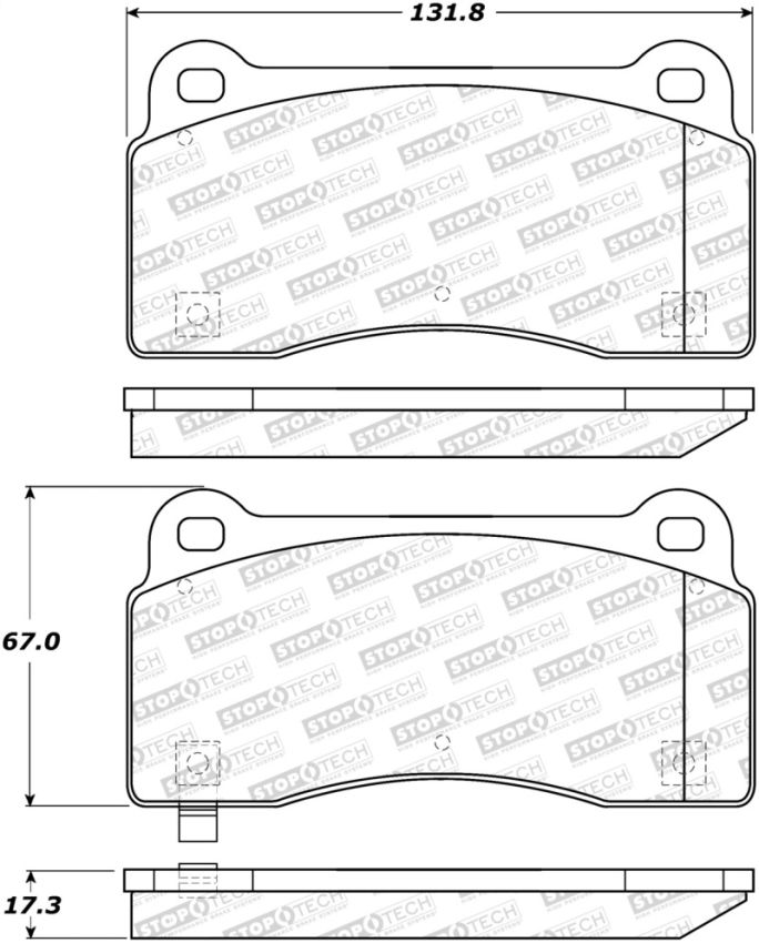 Stoptech 308.09680 Street Brake Pads