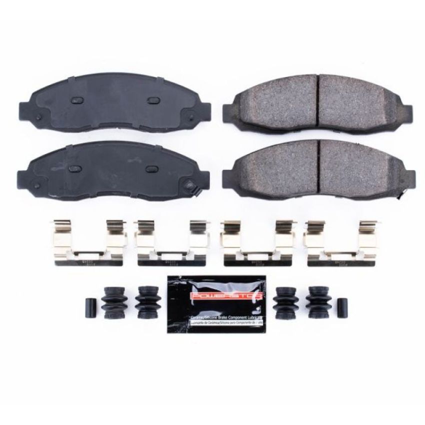 PowerStop Z23-962 PowerStop - Z23 Daily Driver Carbon-Fiber Ceramic Brake Pads with Hardware Kit
