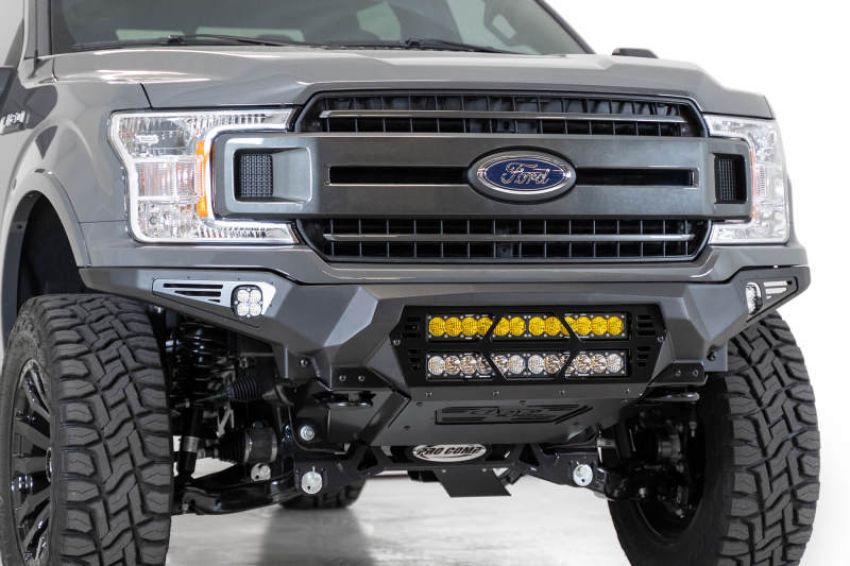 Addictive Desert Designs F180012140103 18-20 Ford F-150 Bomber Front Bumper w/ Dual 20IN LED Mounts