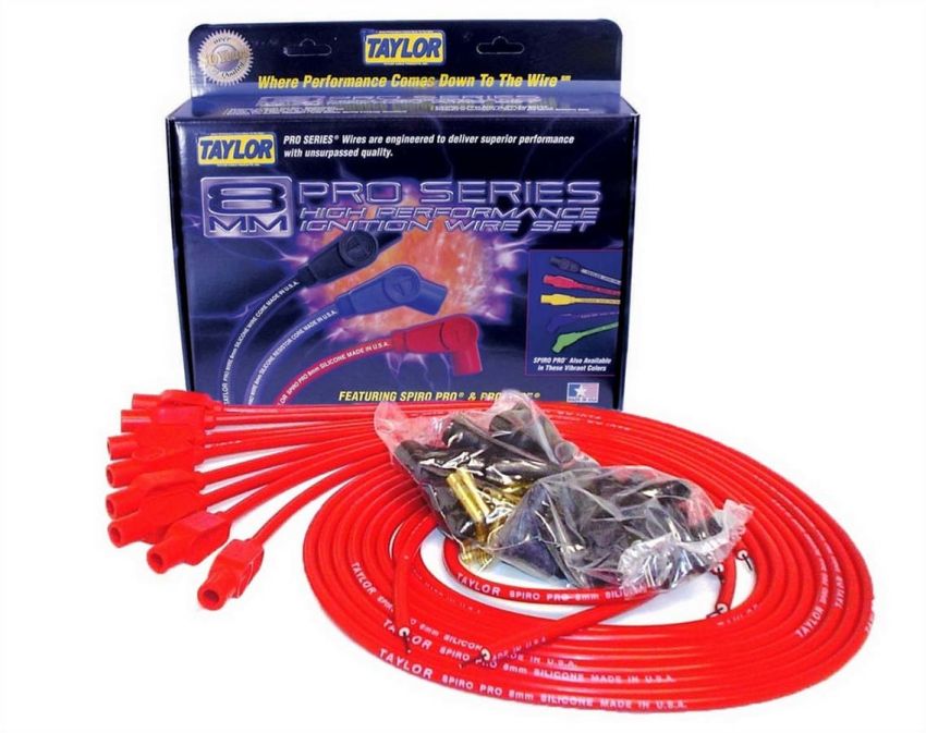 Taylor Cable 73255 8mm Red Spiro-Pro Wires