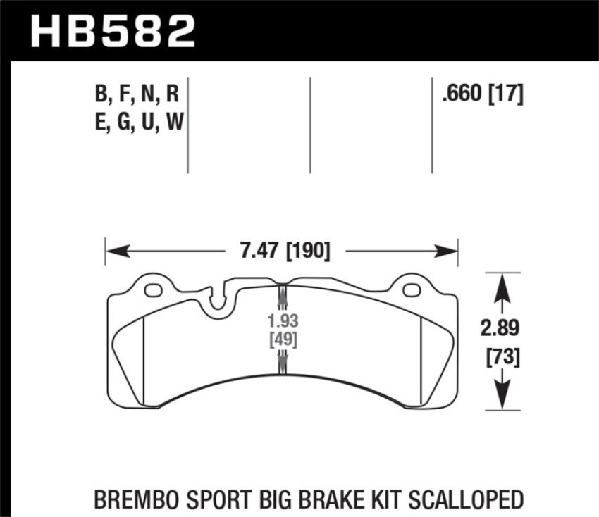 Hawk Performance HB582F.660 HPS Disc Brake Pad