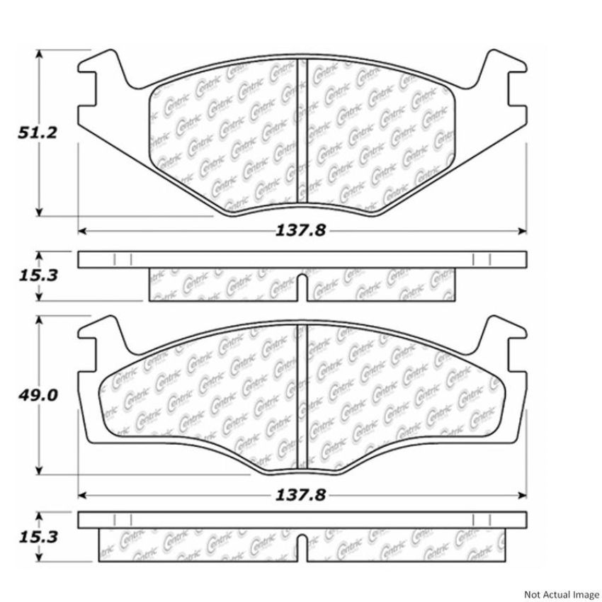 CENTRIC PARTS 100.05550 Centric Original Equipment Formula Brake Pads with Hardware