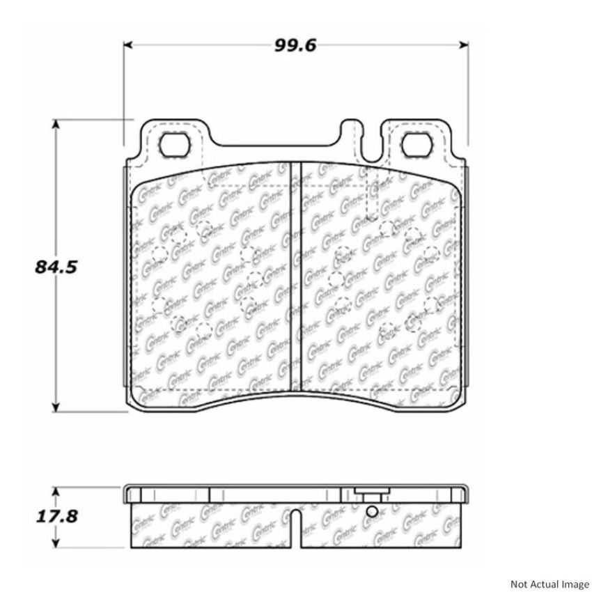 CENTRIC PARTS 100.05580 Centric Original Equipment Formula Brake Pads with Hardware