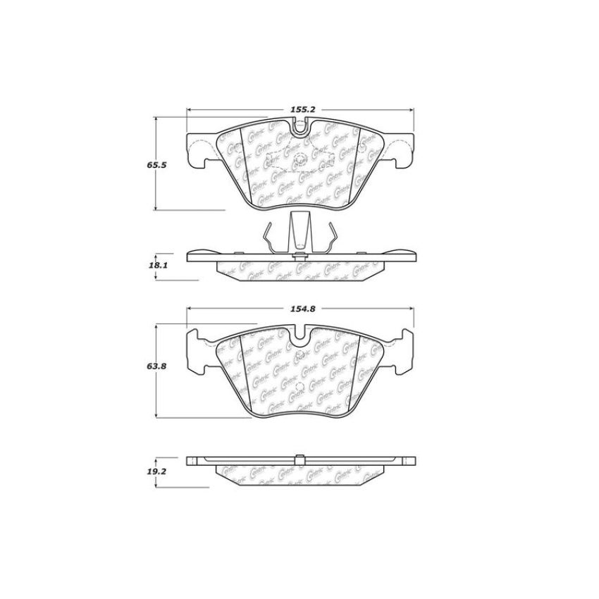 CENTRIC PARTS 100.14070 Centric Original Equipment Formula Brake Pads
