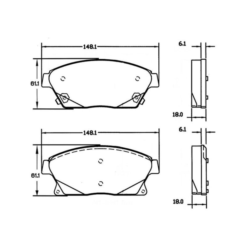 CENTRIC PARTS 100.14670 Centric Original Equipment Formula Brake Pads with Hardware