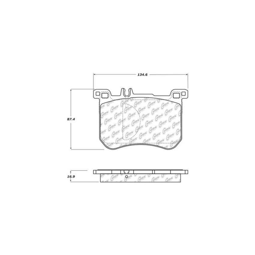 CENTRIC PARTS 100.16700 Centric Original Equipment Formula Brake Pads